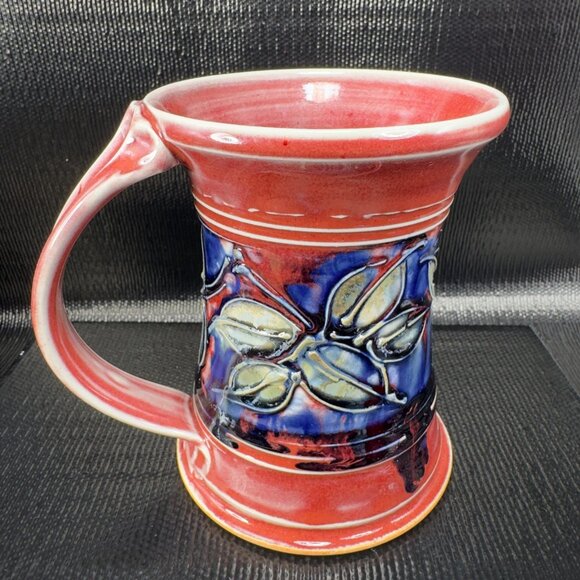 Vintage 2004 Hand Made Studio Art Pottery Large Coffee Mug Cup Artist Signed Mug - Picture 10 of 10